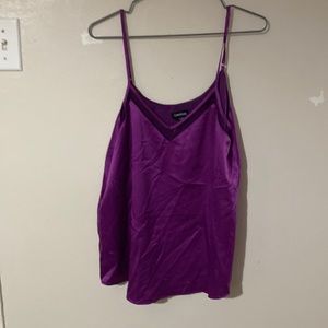 Bebe purple satin tank top